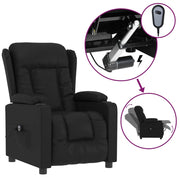 Poltrona | Sedia Relax Reclinabile Elettrica Nera in Similpelle