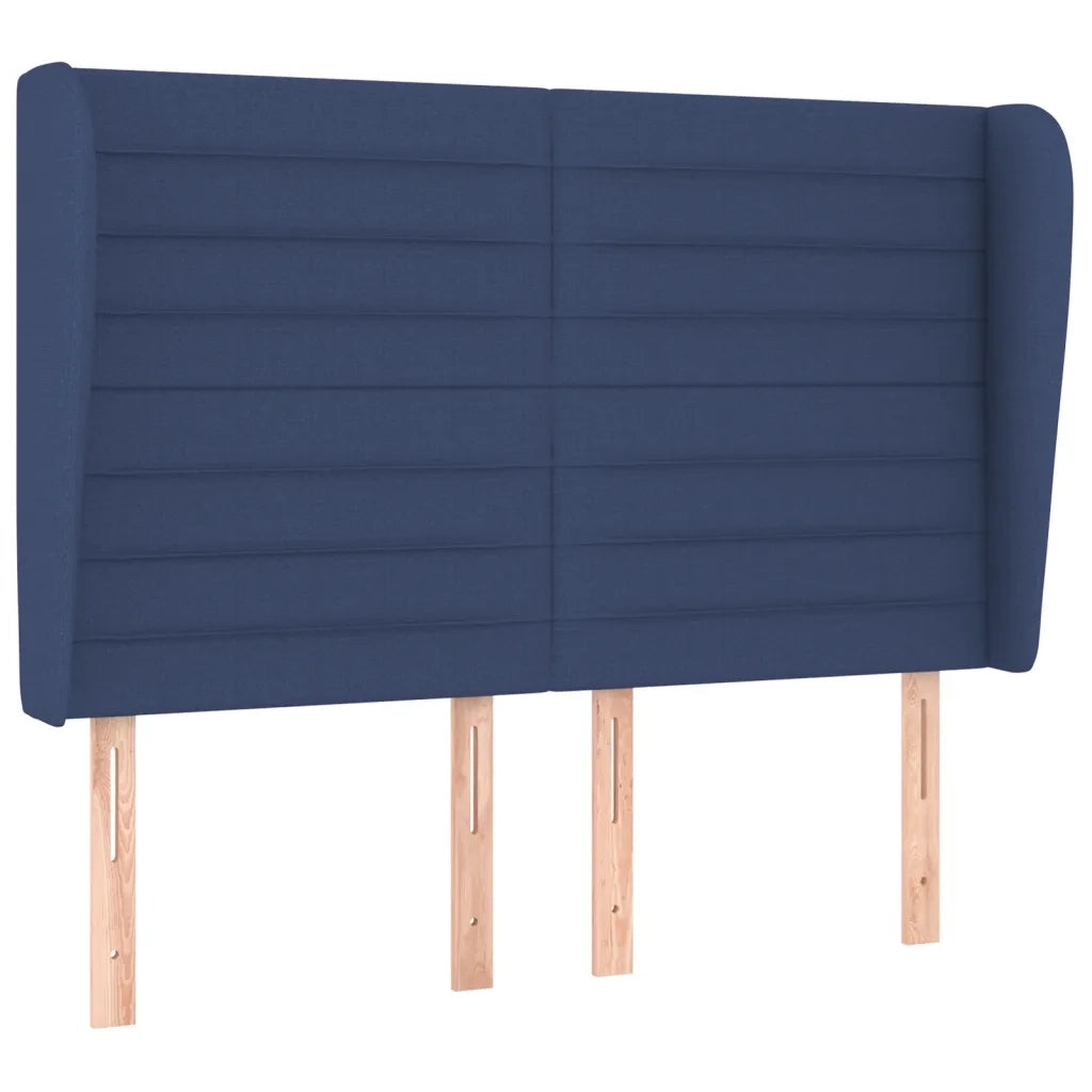Giroletto a Molle con Materasso Blu 140x200 cm in Tessuto