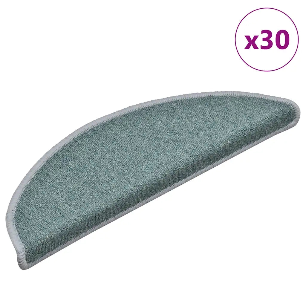 Tappetini per scale 30 pz 56x17x3 cm Blu mare Semicircolari 3365742