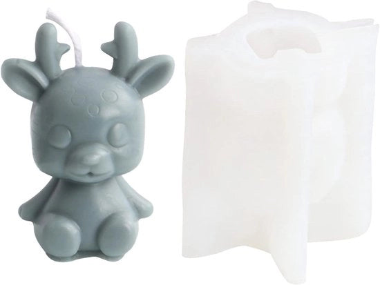 Silicone Moll per Figurine 3D di Animali - Candelabra Manufatto Artigianale Decorativo DIY (REH)