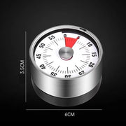 Alarme da cucina con suono alto, sveglia per classe, senza batterie, orologio meccanico, sveglia magnetica per studio, sveglia per cucina, timer a decremento in acciaio inossidabile, bianco