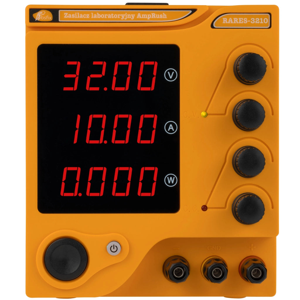 Alimentatore da Laboratorio AmpRush RARES-3210 – 32V 10A, Alta Precisione | Display Chiaro, Protezione ROSFIX