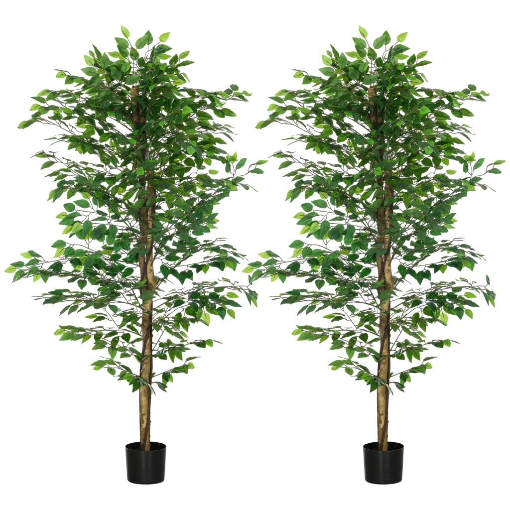 Piante Finti Ficus ¨C zephmum ¨C Verde 180 cm con Vaso
