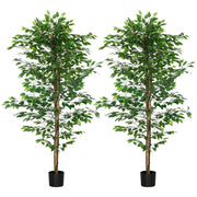 Piante Finti Ficus ¨C zephmum ¨C Verde 180 cm con Vaso