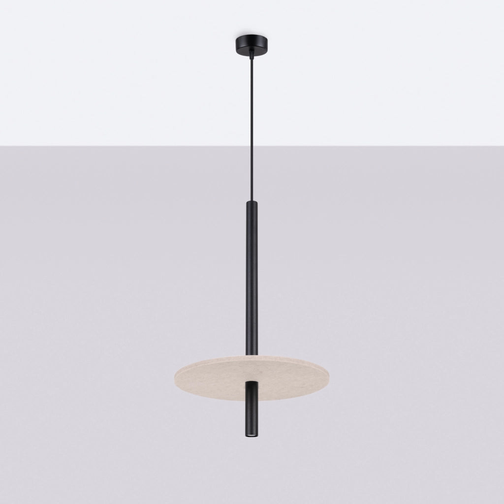 Lampada a sospensione FELTRO 1 nero/beige