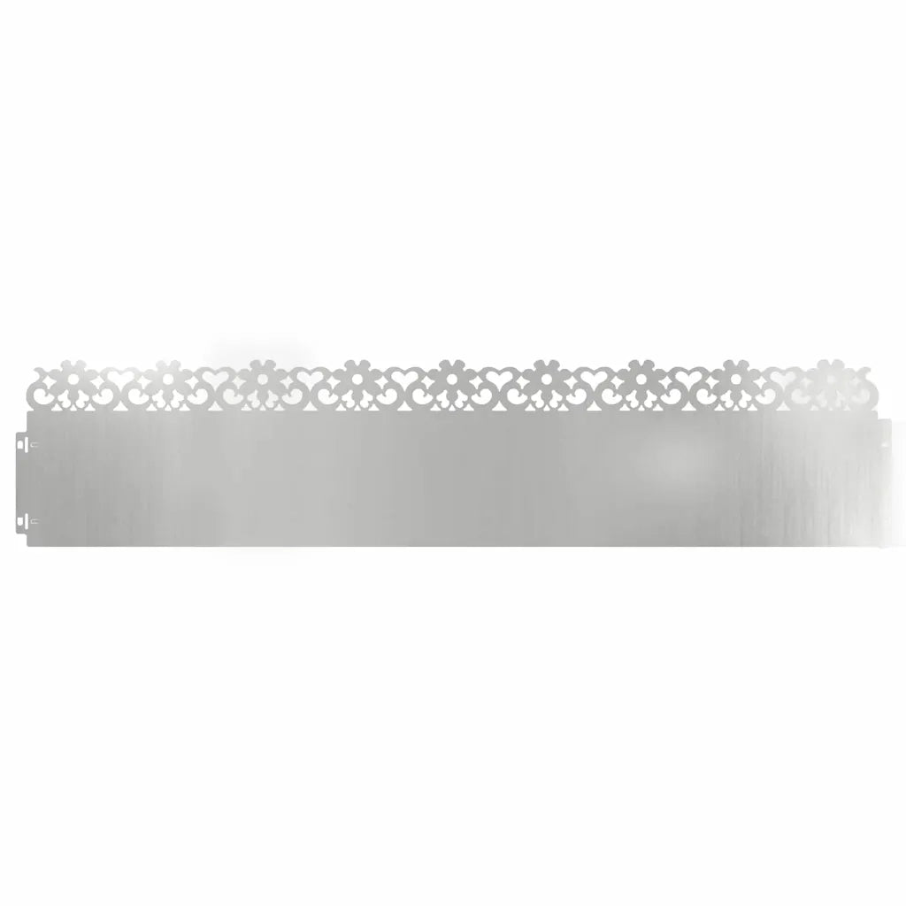 Bordure per prato 30 pz Argento 103 x 0,05 x 22 cm CFW6166781