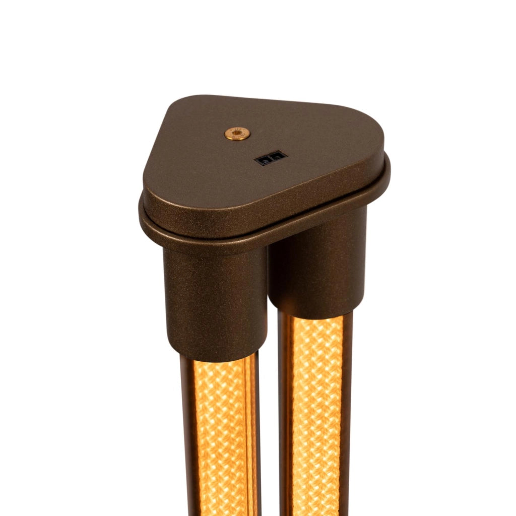Lampada da terra LED 2x17W JANDERIN champagne Lucide
