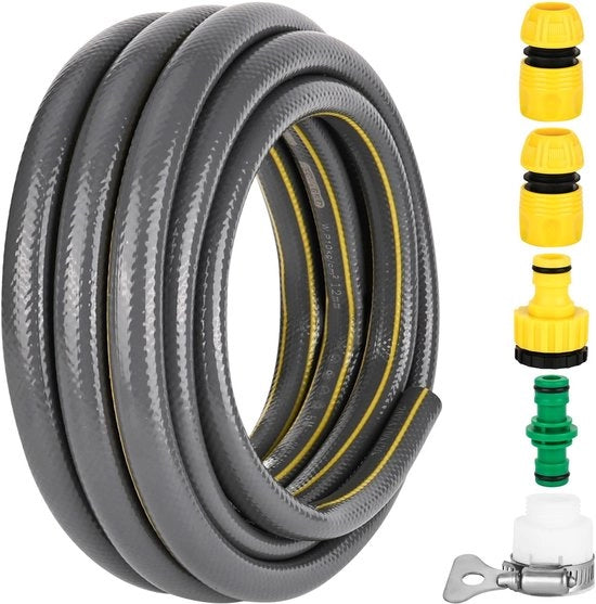 Slang per giardino 5 m - Slang flessibile - Materiale in plastica - Resistente ai raggi UV - Protezione contro le pieghe - 12 mm/16 mm - Slang duraturo e multistrato - Slang per irrigazione