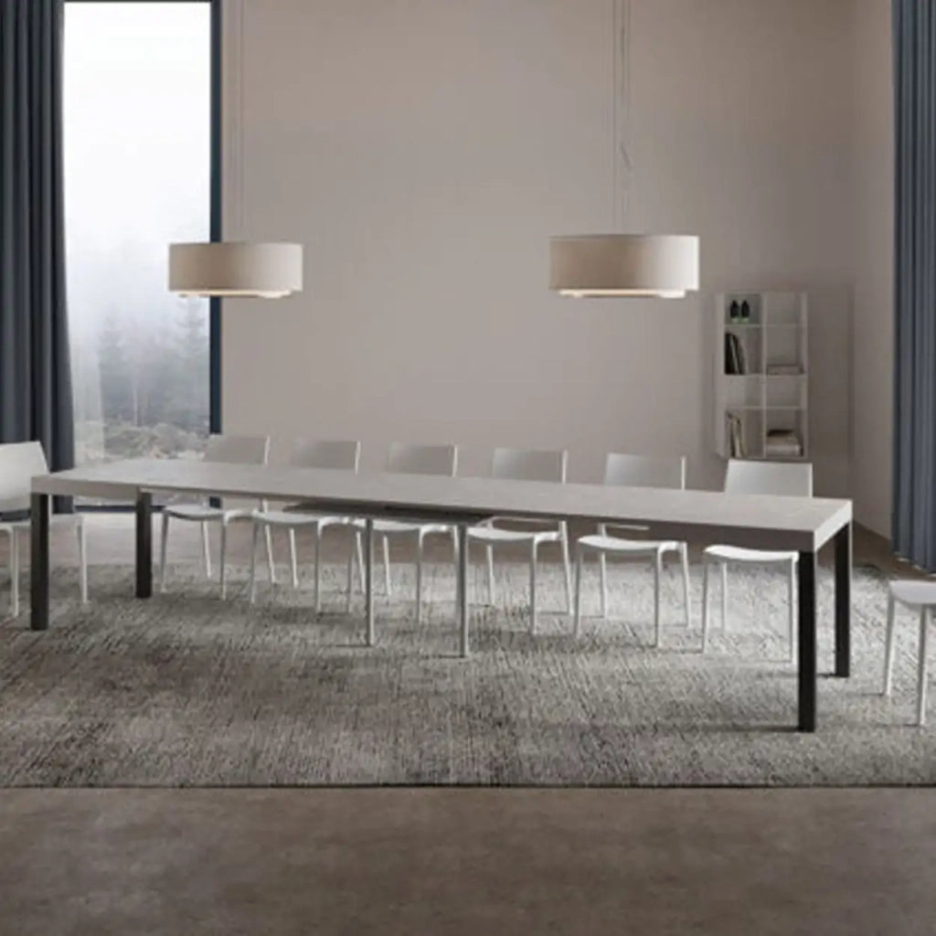 Tavolo allungabile 140/400x90 cm Everyday Premium cashmere gambe antracite