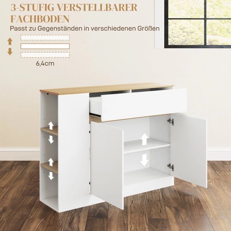 CREDENZA con ripiano regolabile 105 x 30 x 81,5 cm Bianco