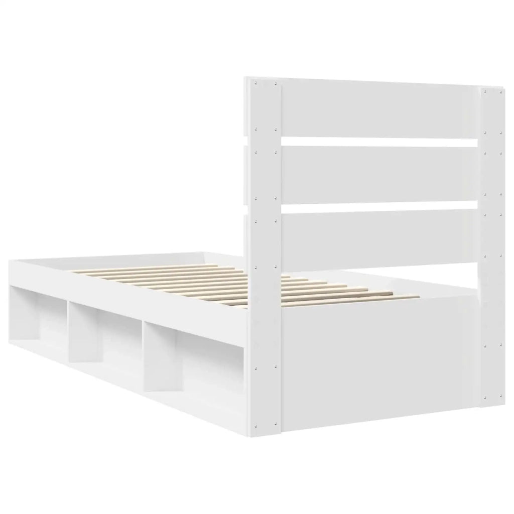 Struttura del letto Bianco 75 x 190 cm Pino massello 3411800