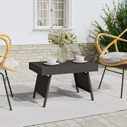 Tavolino Pieghevole Nero 60x40x38 cm in Polyrattancod mxl 78939