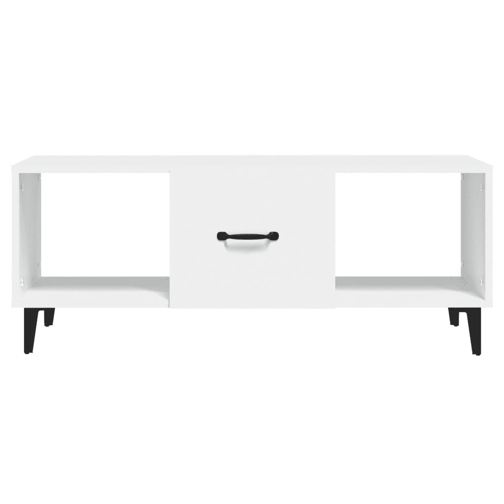 Tavolino da salotto | Tavolino da caff¨¨ | Tavolino da Soggiorno Bianco 102x50x40 cm in Legno Multistrato
