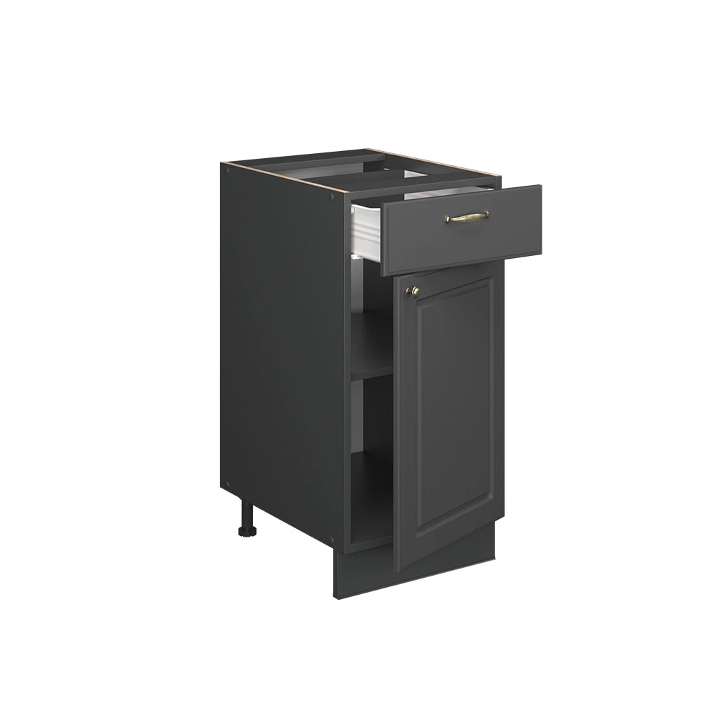 Vicco Mobiletto base per cucina Landhaus antrazit-oro 40 cm , PL Marmo