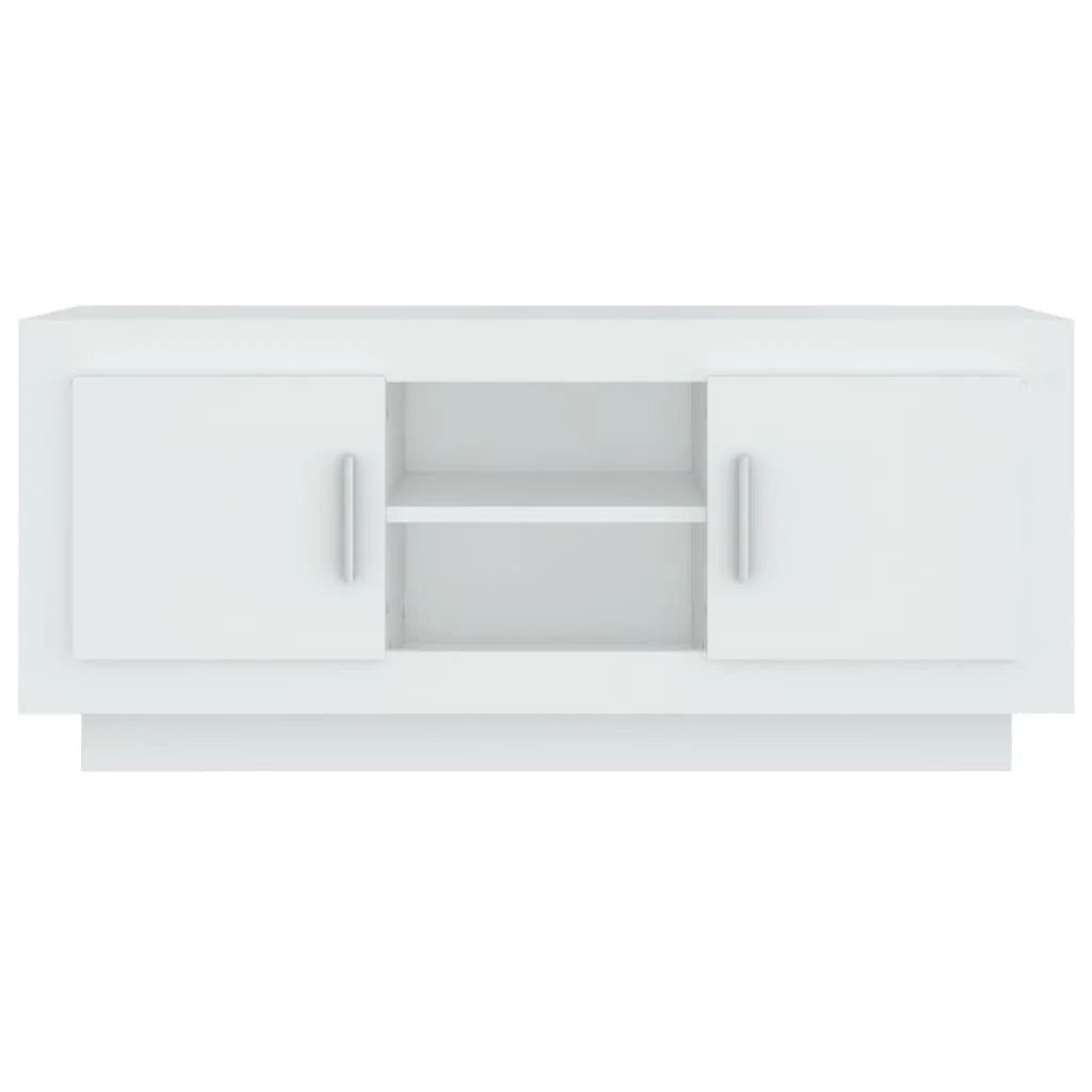 Mobile TV multimediale mensola TV credenza TV sala da pranzo soggiorno camera da letto 102 x 35 x 45 cm legno ingegnerizzato bianco 02_0025569