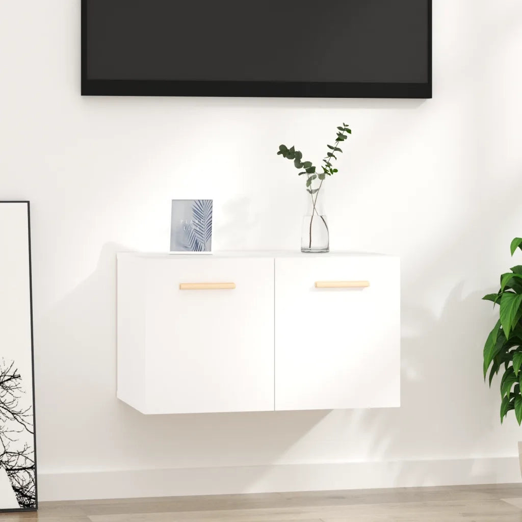 Mobile a Parete Bianco 60x36,5x35 cm in Legno Multistrato 812906