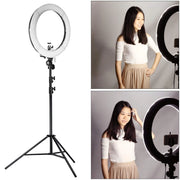 Trade Shop - Luce Ad Anello 16" Dimmerabile A Led Per Studio Fotografico Treppiede Regolabile -