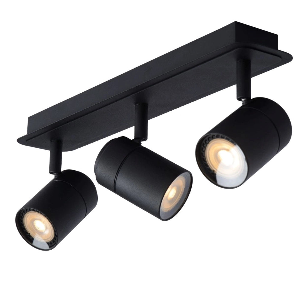 Plafoniera spot Lucide Lennert 3xGU10 5W 3000K nera