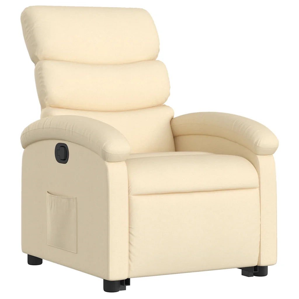 Poltrona Alzapersona Reclinabile Crema in Tessuto 3203987