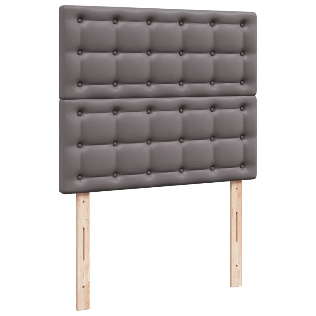 Giroletto a Molle con Materasso Grigio 120x190 cm in Similpelle