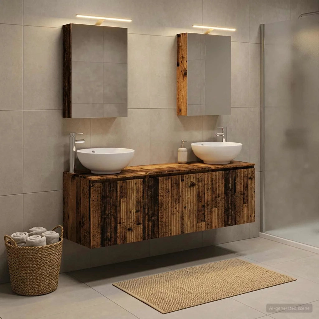 Set di Armadi da Bagno 5 pcs Legno antico Legno ingegnerizzato 3406477