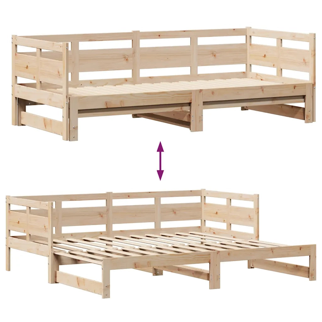 Divano Letto Estraibile con Cassetti senza Materasso 80x200 cm 3302233
