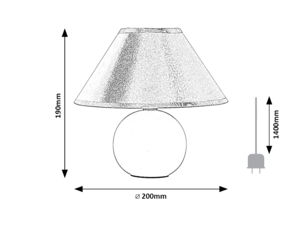 Lampada da tavolo rosa in ceramica E14 Ariel 2145 Rabalux