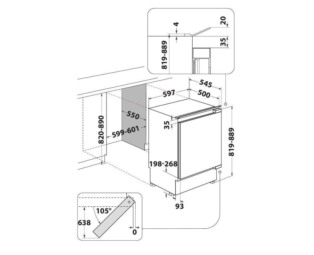 Indesit INBUL021 frigorifero Da incasso 144 L E Grigio