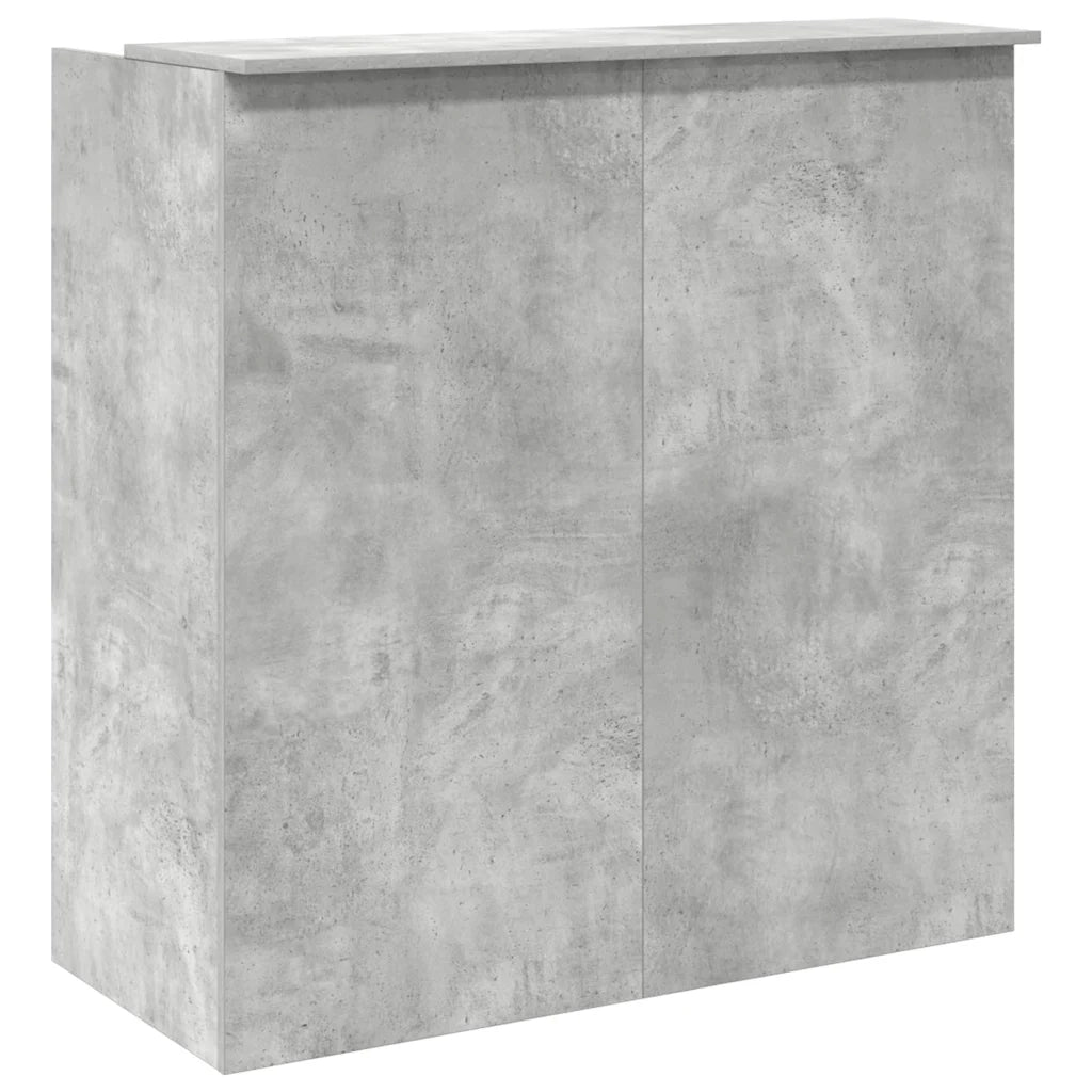 Banco Reception | Scrivania | Tavolo da Ufficio Grigio Cemento 100x50x103,5cm Legno Multistrato