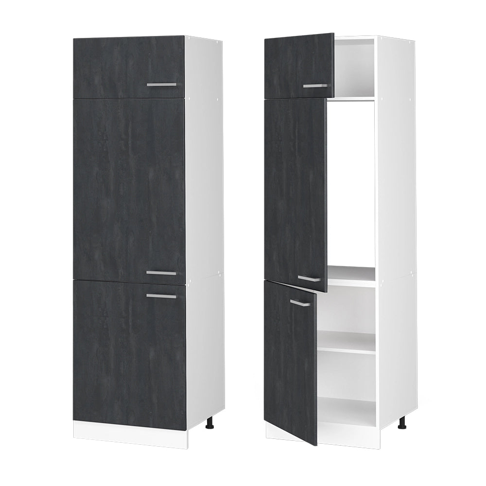 Vicco Armadio frigorifero Calcestruzzo nero 60 cm