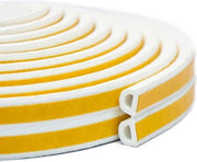 Tappo di espansione adesivo schiuma - finestre porte isolamento (profilo D 9 mm x 6 mm/20 m bianco)