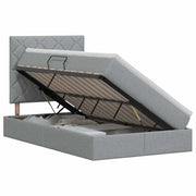 Letto con contenitore e materasso Grigio Chiaro 120 x 200 cm 3459558