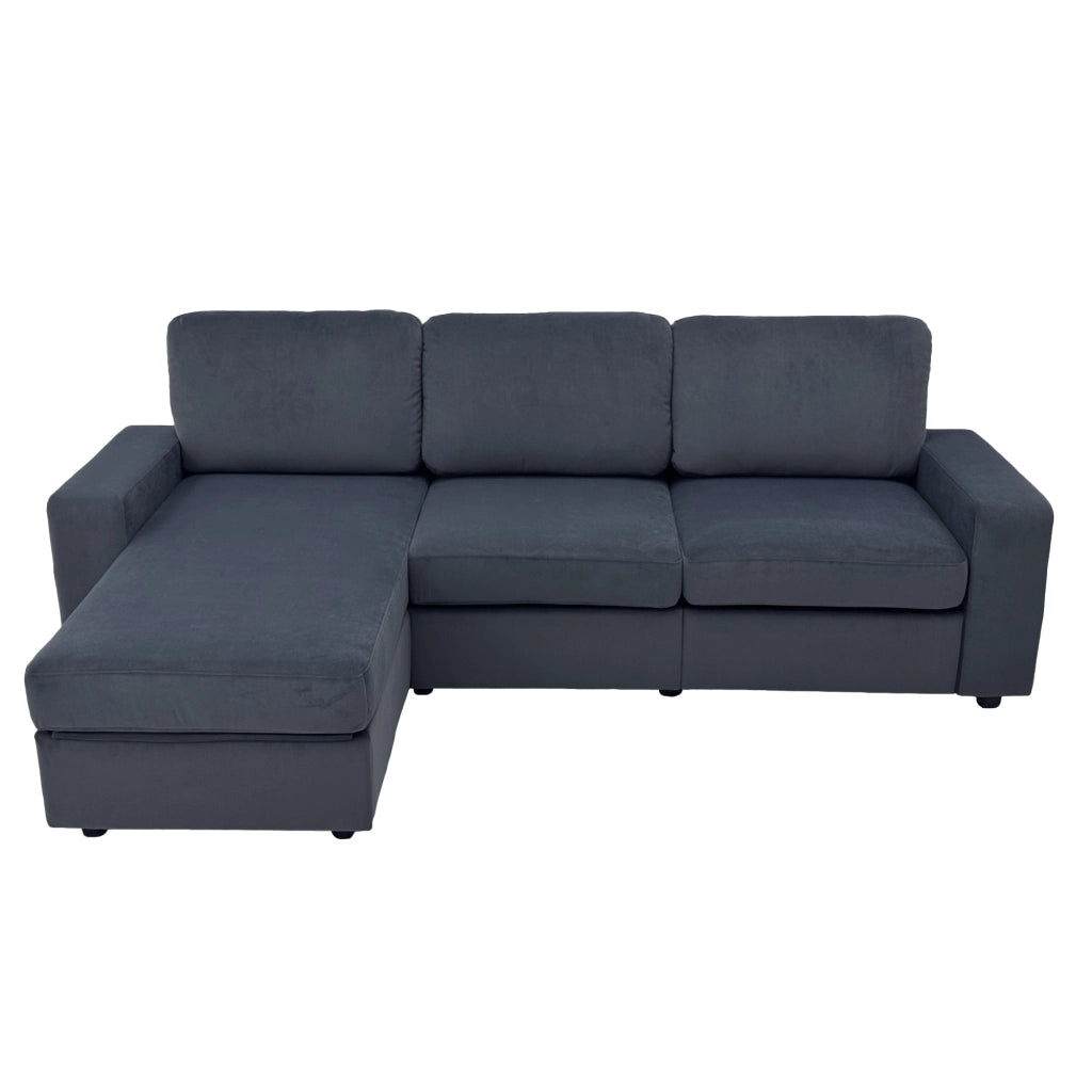 Divano Angolare con Contenitore ¨C MINIMAL ¨C Tessuto, Ottomane, 245 cm