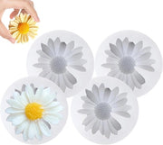 4 pezzi di stampi in silicone per fiori, modelli 3D per candele e sapone, perfetti per torte e decorazioni
