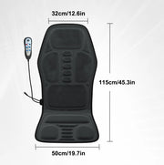 Cuscino massaggiante elettrico 115x50x2 cm in poliestere nero, 5 zone, per sedia –