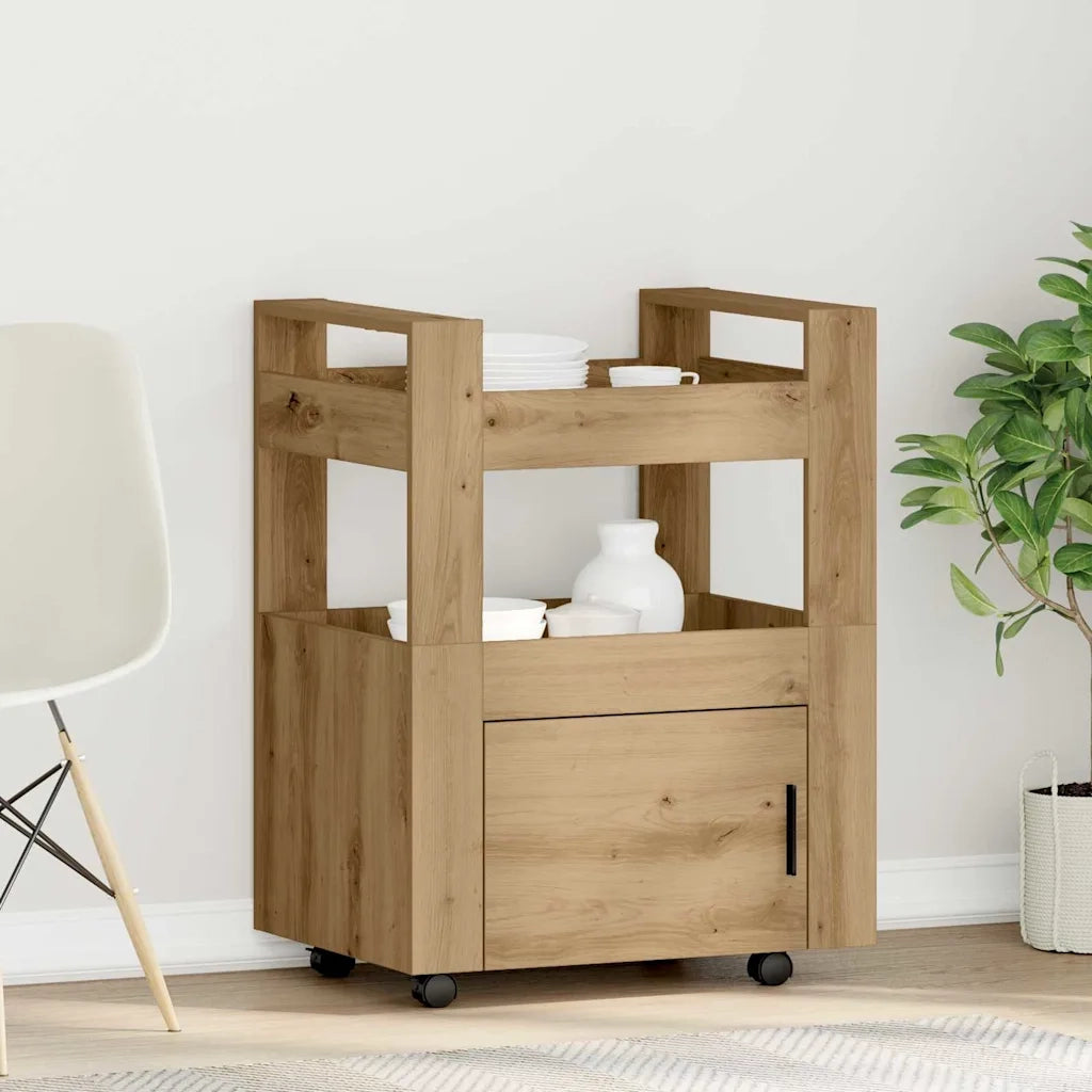 Carrello da Cucina rovere artigianale 60 x 45 x 80 cm 862121