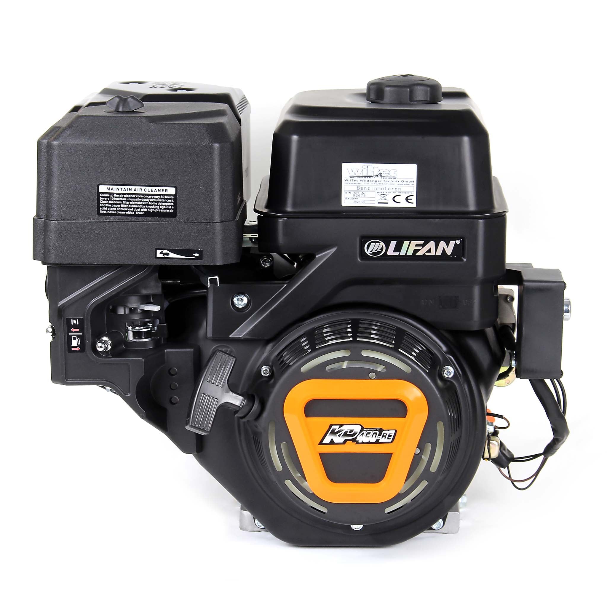 LIFAN KP460-RE Motore a benzina 22mm 16,3 CV a 1 cilindro per piastre vibranti e macchine edili