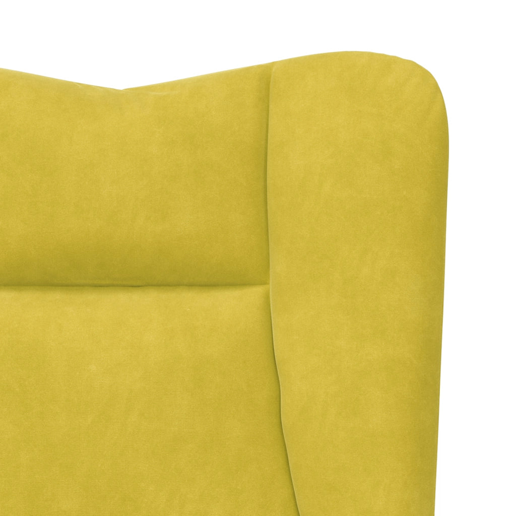 Poltrona Rilassante in Velluto Giallo