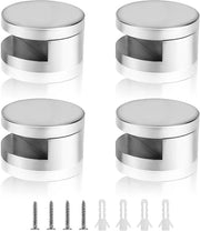 Sostegni vetrini 4 mm angolo - 10 pezzi - Clip specchio - Sostegno parete - Fissaggio clip - Sostegno multifunzionale pannelli - Incluso tubo espandibile e viti - Clip vetrino