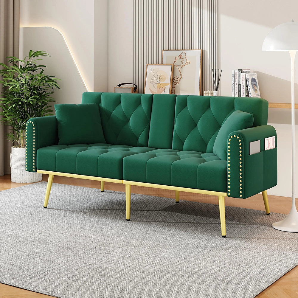 Divano letto convertibile - Xylo - Doppio, 3 livelli reclinabili, verde