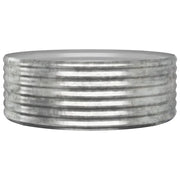 Aiuola rialzata rotonda 100 x 100 x 36 cm finitura verniciata a polvere acciaio zincato argento 02_0046575