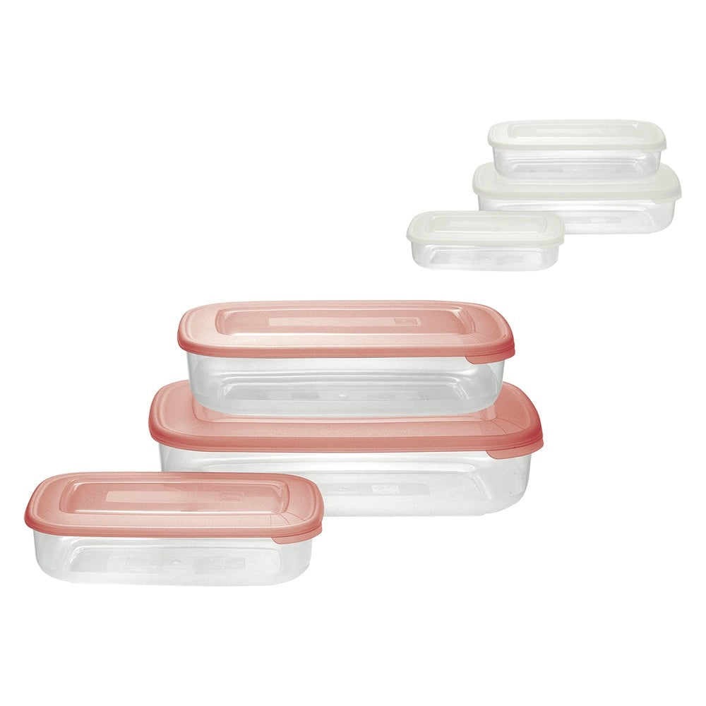 CONTENITORE RETTANGOLARE IN PLASTICA SET 'FRIGO BOX' acqua trasparente