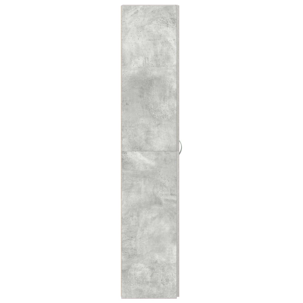 Armadio per scarpe Grigio Calcestruzzo 80x35,5x180 cm Legno ingegnerizzato