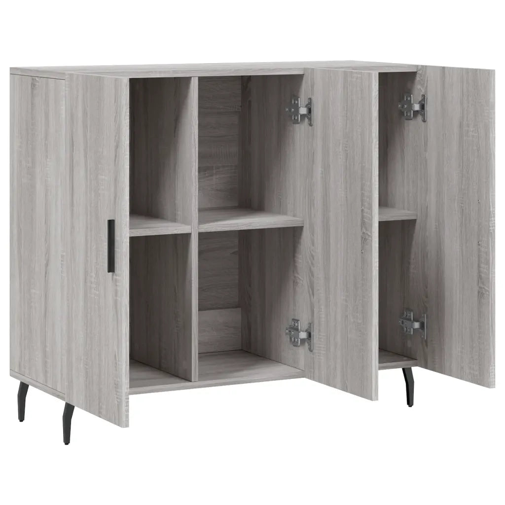 Credenza Grigio Sonoma 90x34x80 cm in Legno Multistrato 828130