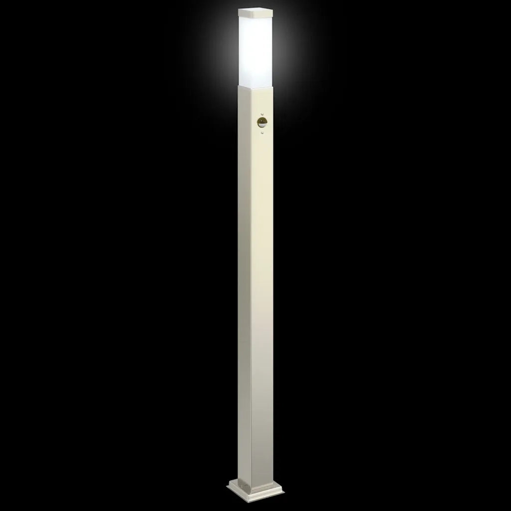 Lampioni a paletto con sensore 3 pz 110 cm Acciaio Inox IP44 4006058