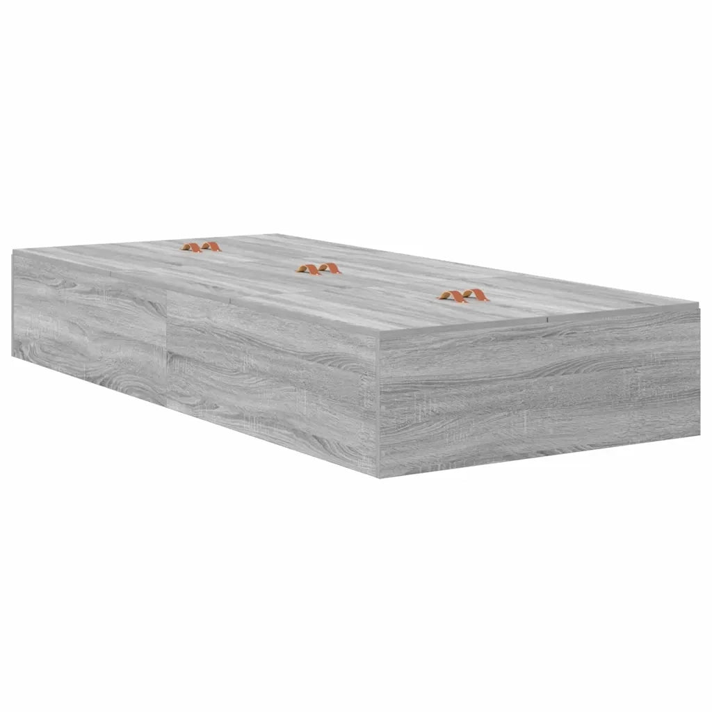 Struttura letto con contenitore con porta Grigio Sonoma 100 cm 3335618