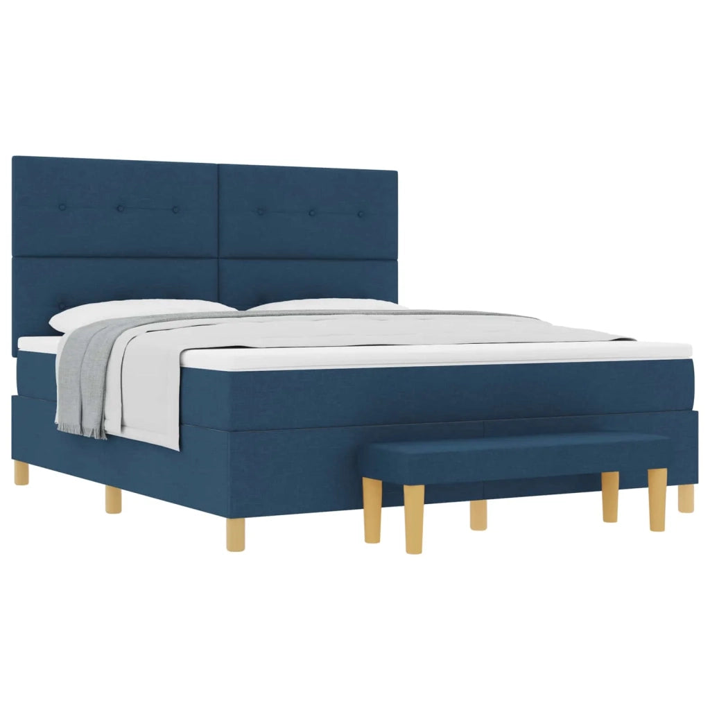 Letto a molle con materasso Blu 180 x 200 cm Tessuto 3344323