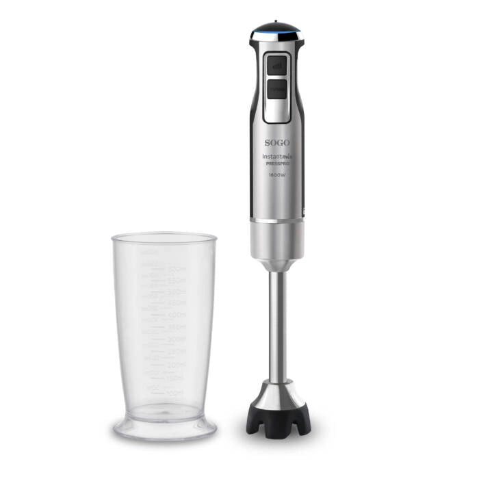 Frullatore a immersione elettrico 1600W, velocità variabile sistema Stepless, vaso graduato 600ml BPA free - SOGO