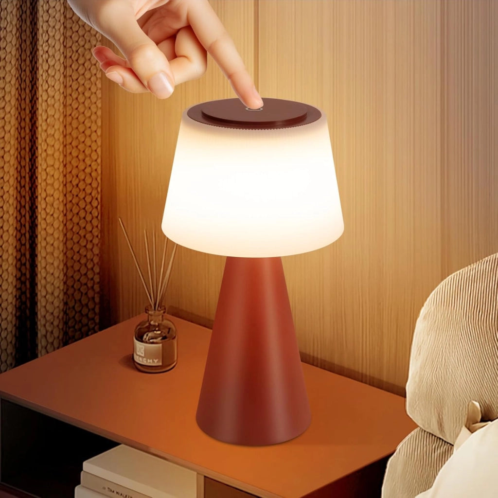 ZMH Lampada da tavolo LED wireless batteria 3600mAh dimmerabile moderna per soggiorno