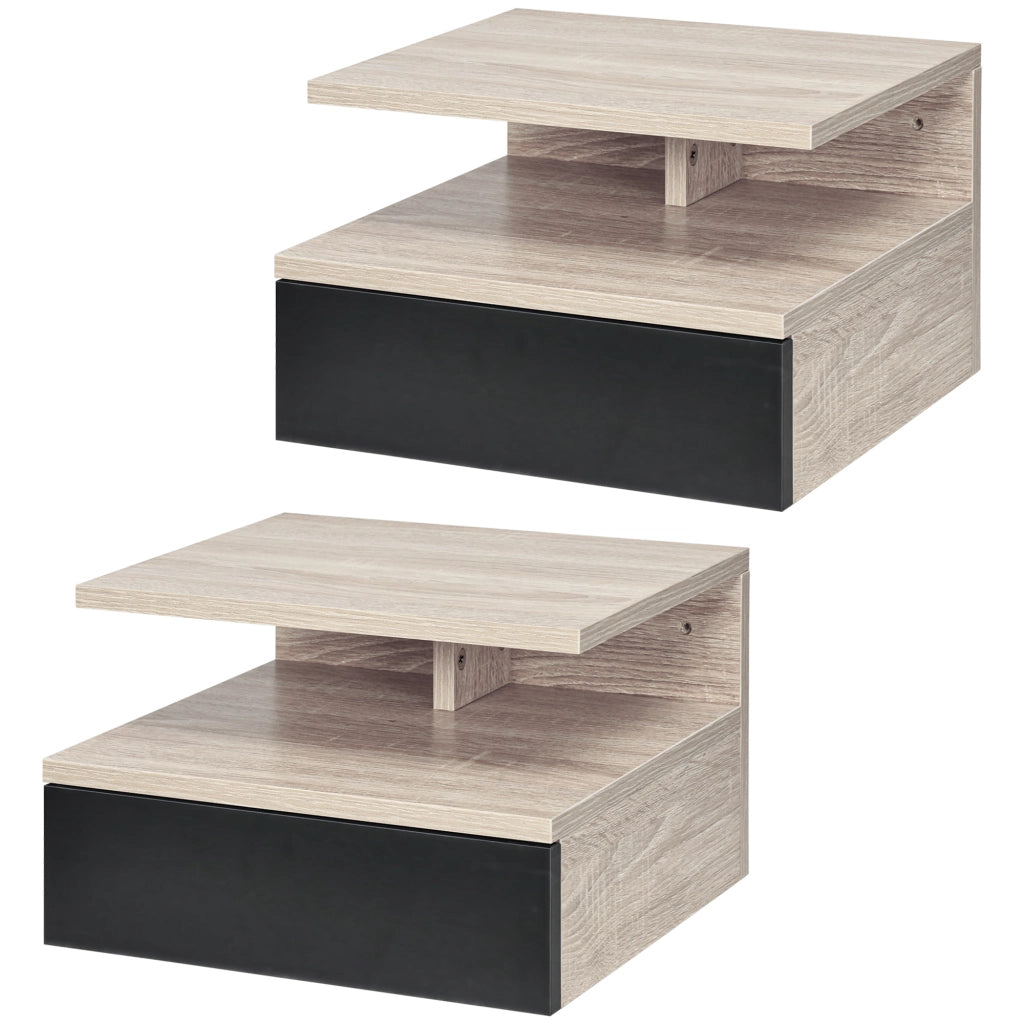Comodino ¨C zephmum ¨C rovere nero 35x32x22,5 cm